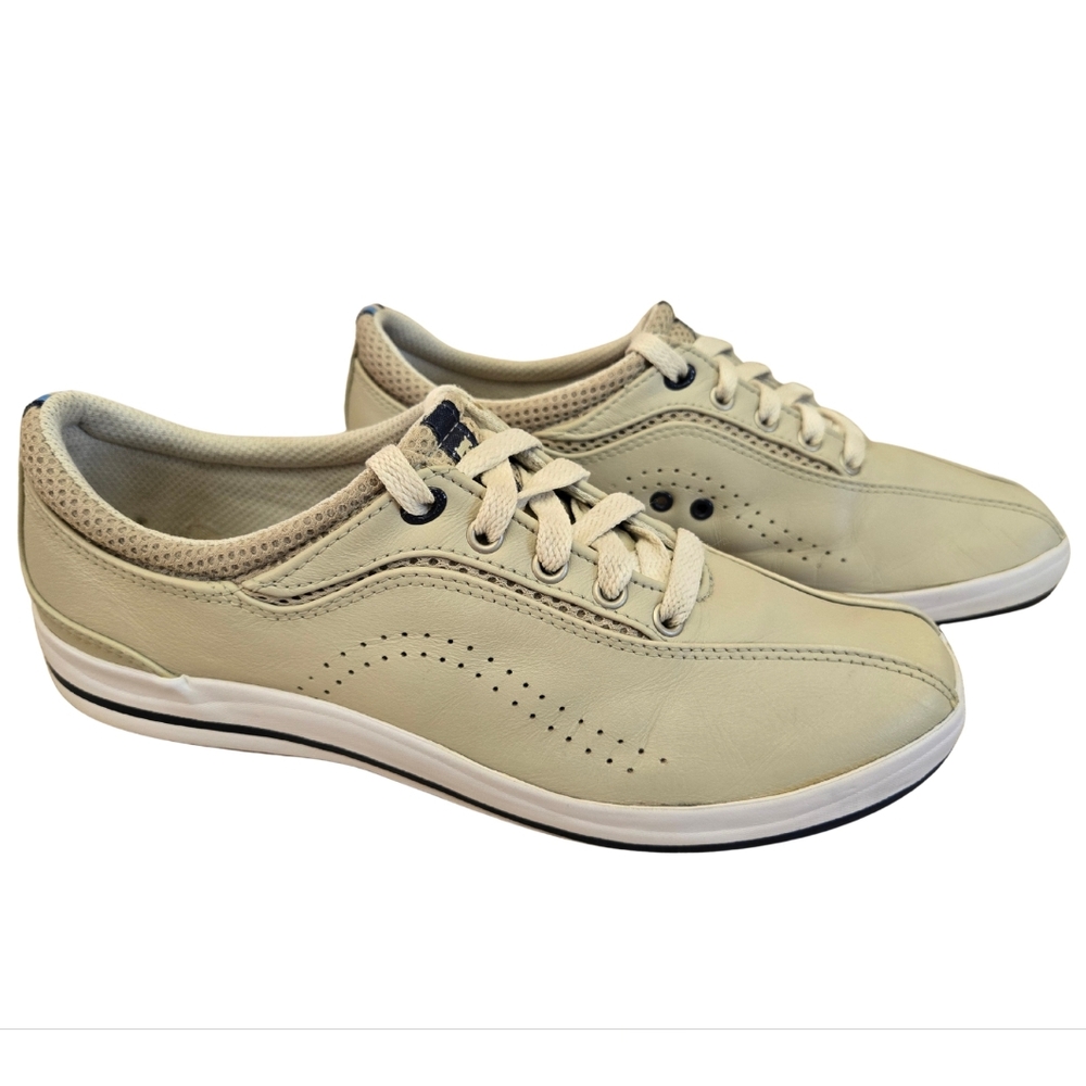 Keds Spirit Leather Oxford Cream Womenâs Size 8 Walking Shoesâ Mesh Trim